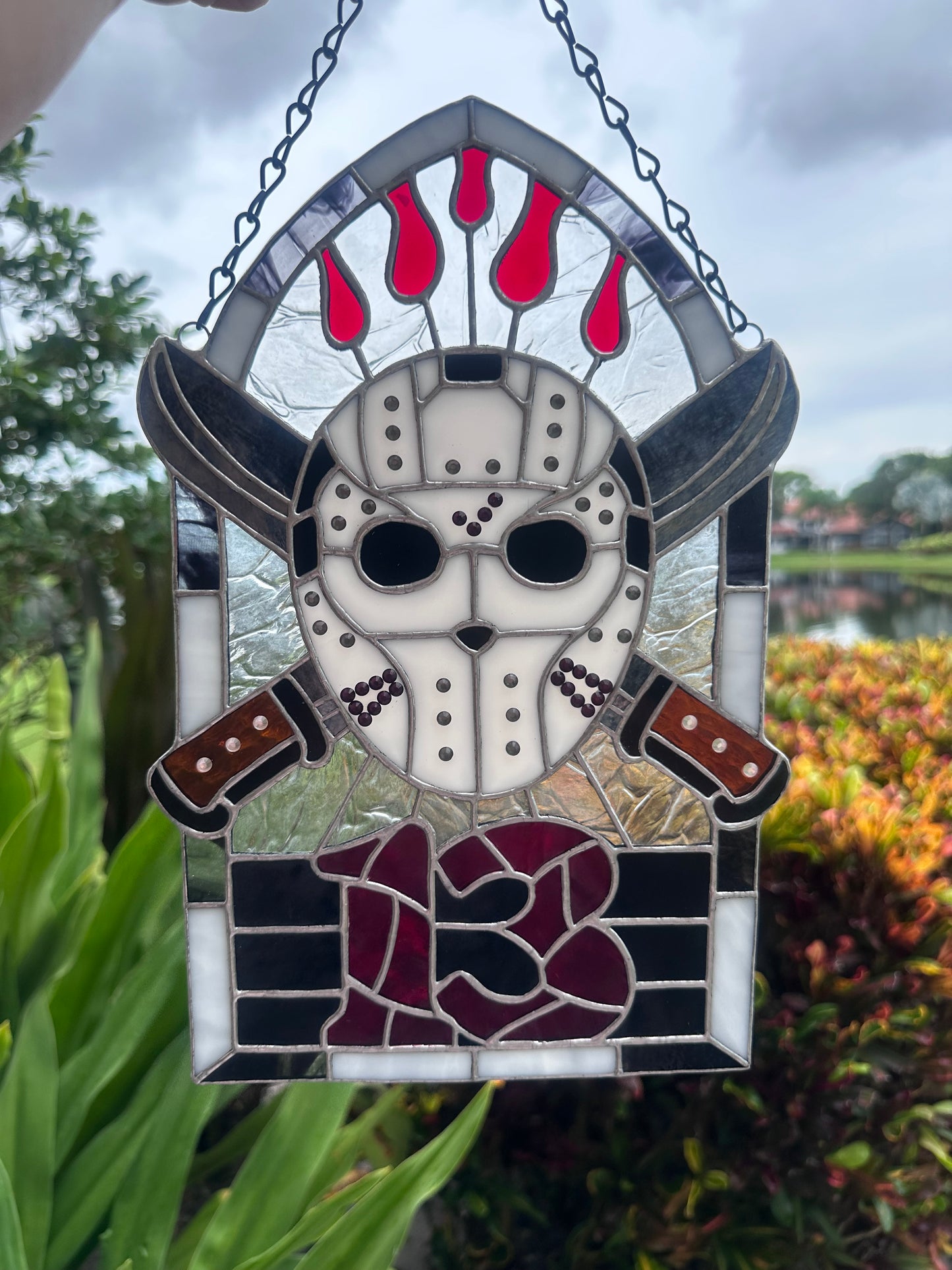 Friday The 13th Jason Horror Stained Glass Suncatcher