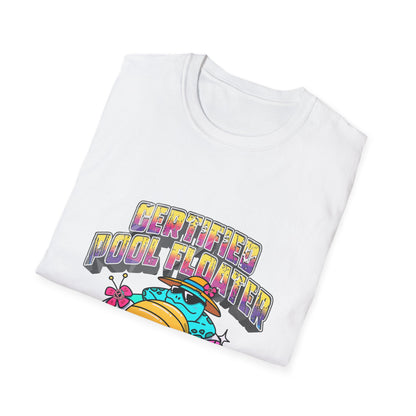 Certified Pool Floater T-Shirt | Retro Pool Turtle Graphic Tee
