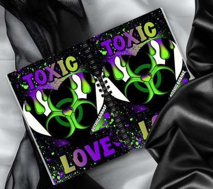 Toxic Love Reusable Sticker Book – Gothic Sticker Storage Album | 24 or 48 Page Collector Book