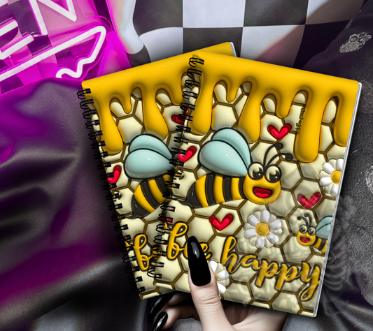 Bee Happy Honey Power Reusable Sticker Book, Perfect Gift to Personalize,  Kids and Adult Friendly Sticker Organizer