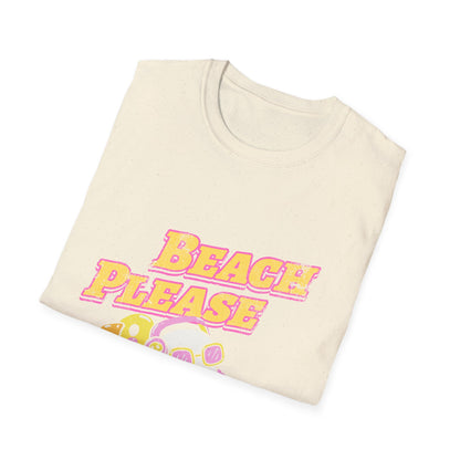 Beach Please T-Shirt | Retro Sunset Ghost Summer Design