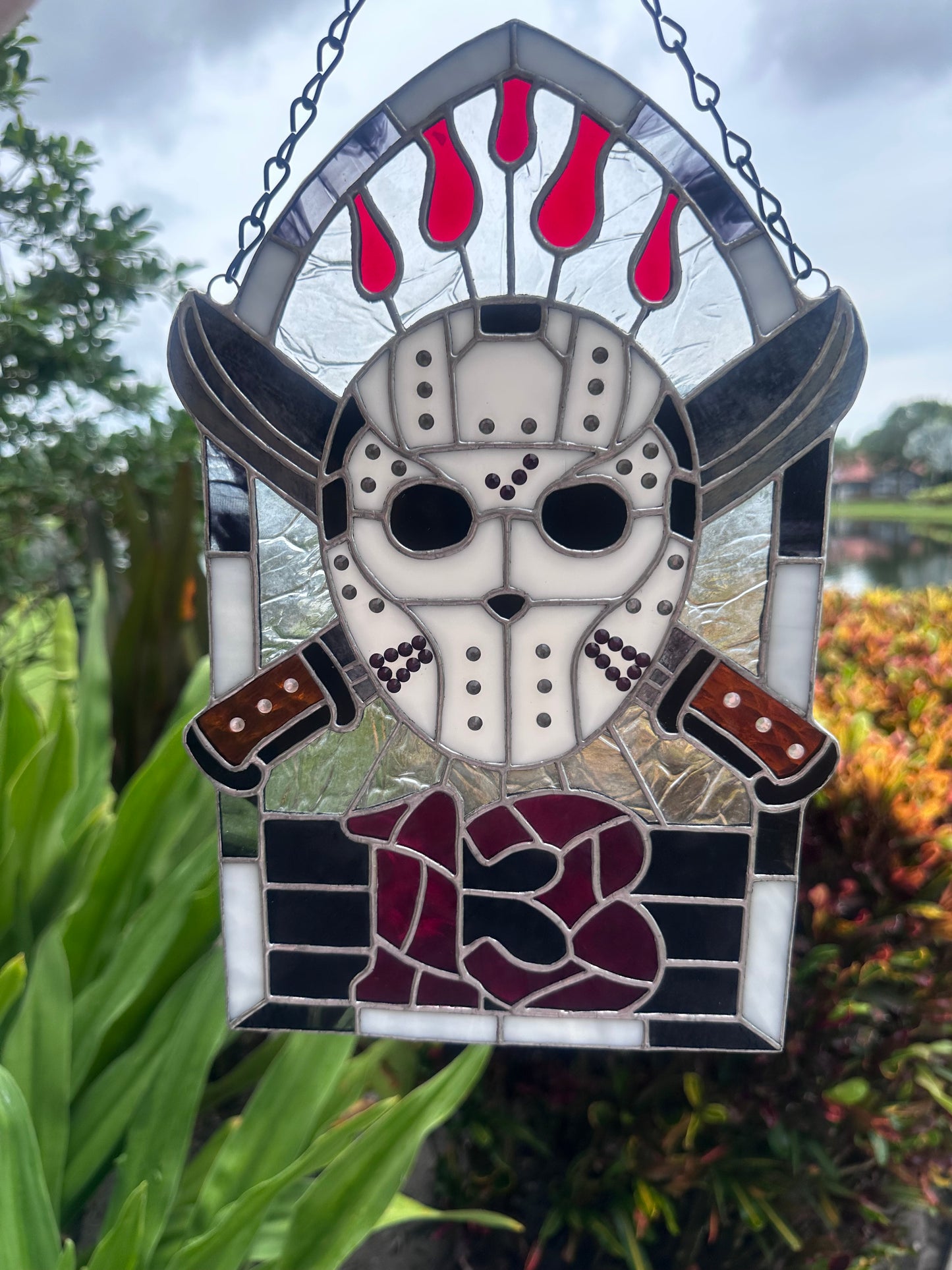 Friday The 13th Jason Horror Stained Glass Suncatcher
