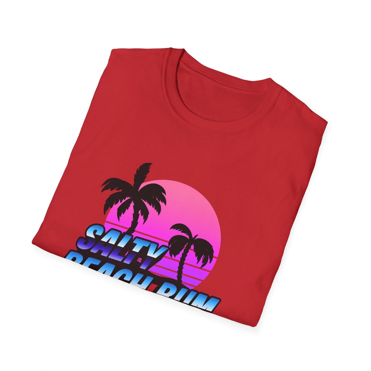 Salty Beach Bum T-Shirt | Retro Palm Sunset Graphic Tee