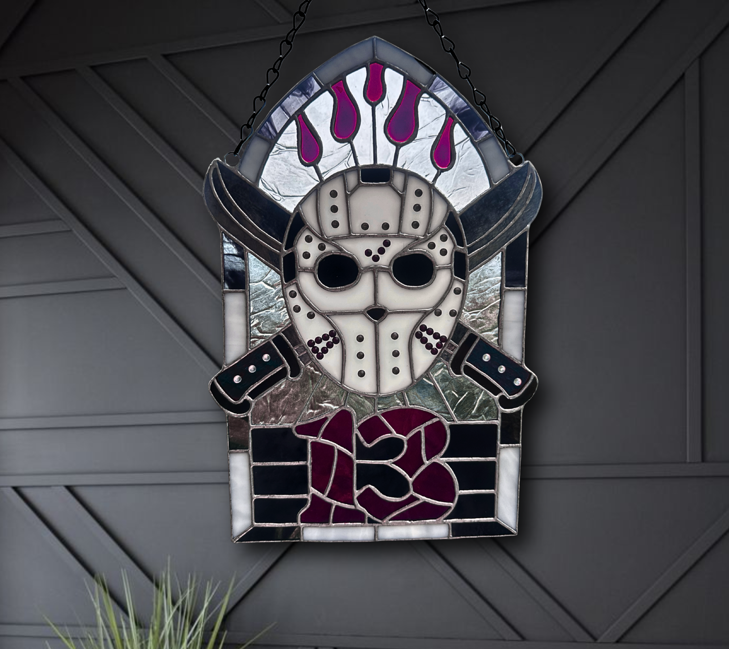Friday The 13th Jason Horror Stained Glass Suncatcher