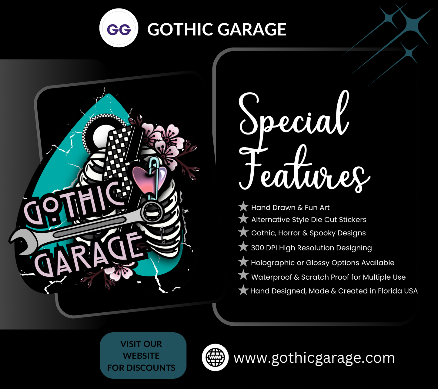 Coffin Crunch Cereal, Waterproof Die Cut Sticker, Choose Between Glossy or Holographic, Perfect to Add Fun to any Surface