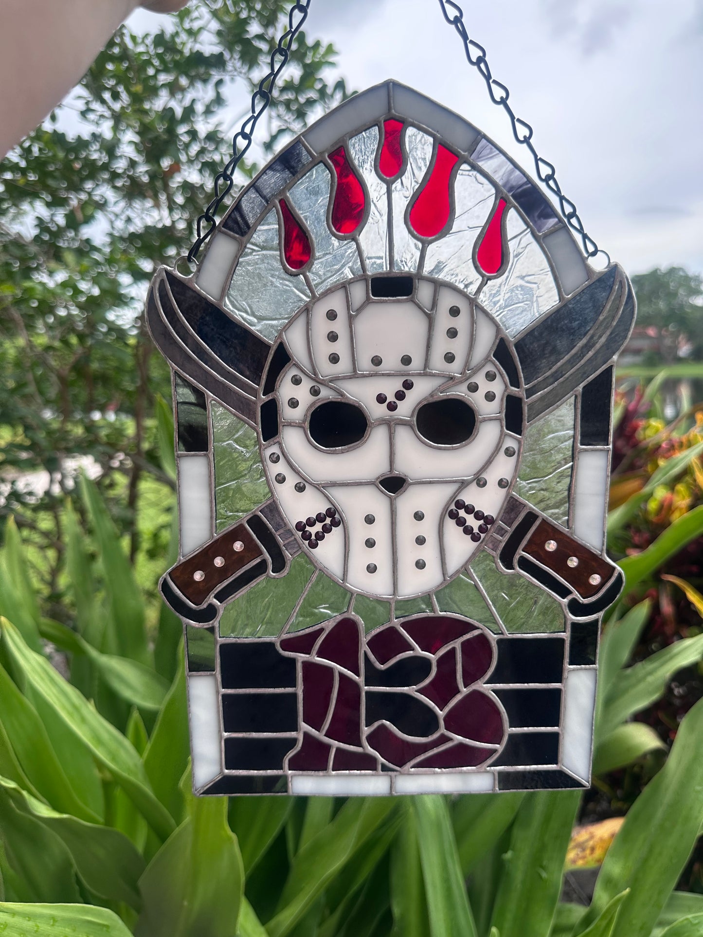 Friday The 13th Jason Horror Stained Glass Suncatcher