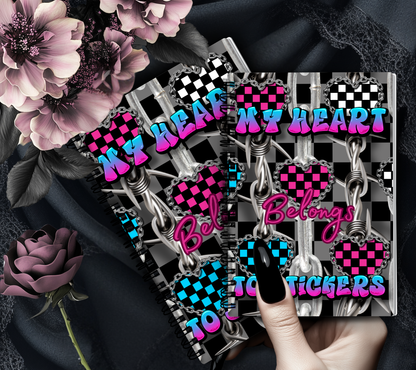 Neon Checker Board Hearts Reusable Sticker Book, Perfect Gift to Personalize,  Kids and Adult Friendly Sticker Organizer