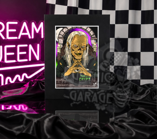 Crypt Keeper Inspired Horror Art Print – Gothic Halloween Wall Art