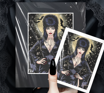 Queen of Darkness Art Print - Gothic Wall Decor - Spooky Glamour Artwork