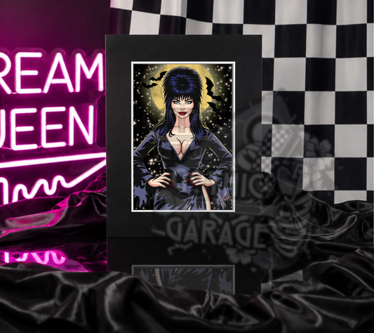 Queen of Darkness Art Print - Gothic Wall Decor - Spooky Glamour Artwork