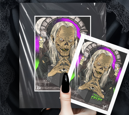 Crypt Keeper Inspired Horror Art Print – Gothic Halloween Wall Art