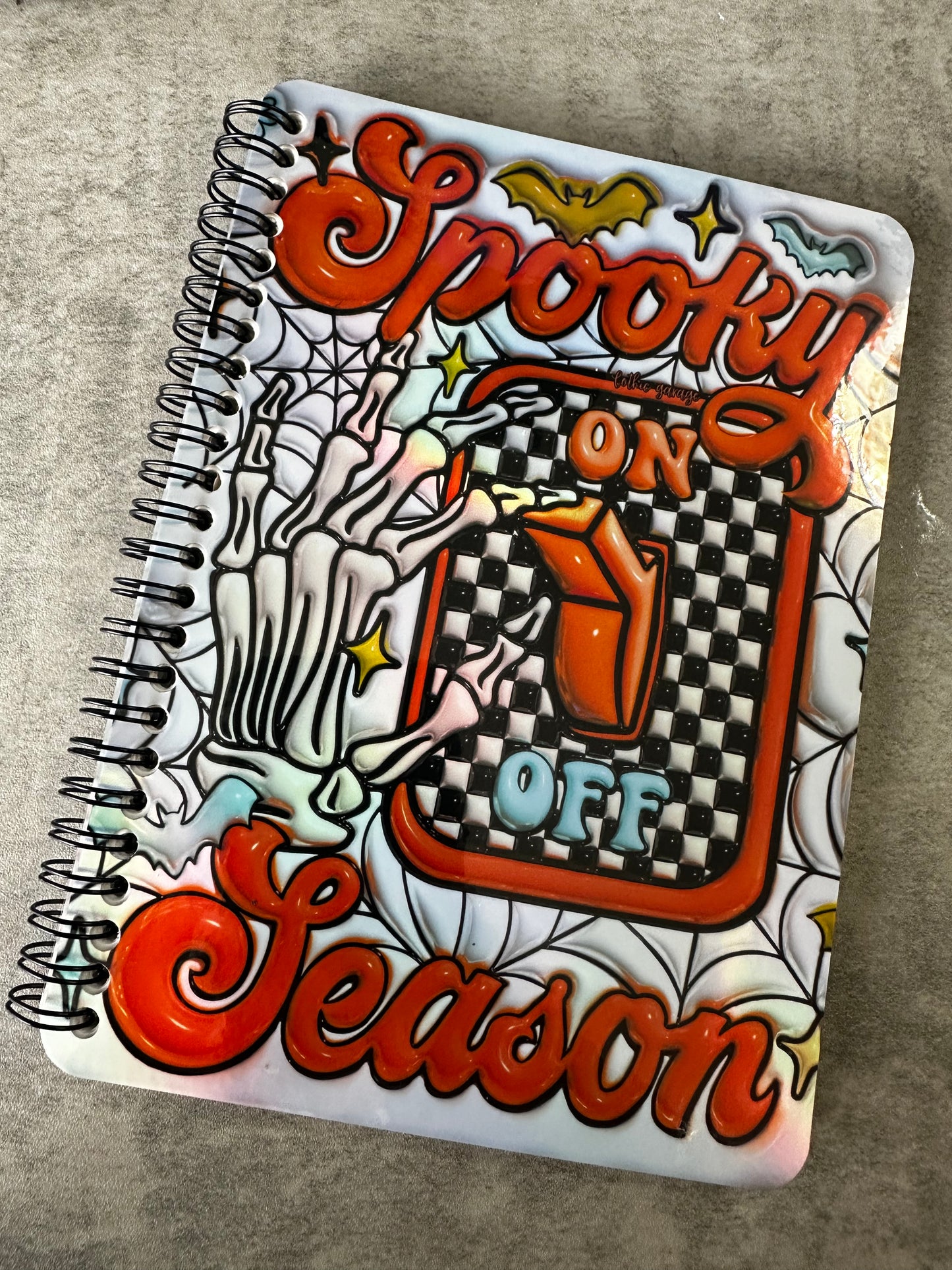 Skeleton Spooky Season "On" Reusable Sticker Book, Organize Your Stickers Without Commitment