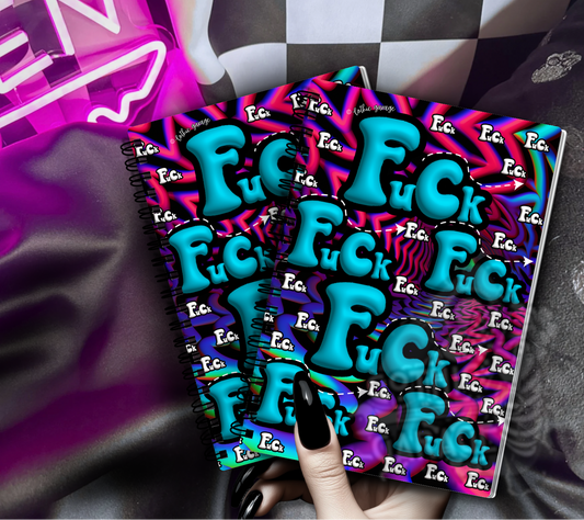 Psychedelic Swear Words Reusable Sticker Book, Adult Vibe Sticker Album, Perfect Gift to Personalize for Sticker Collectors