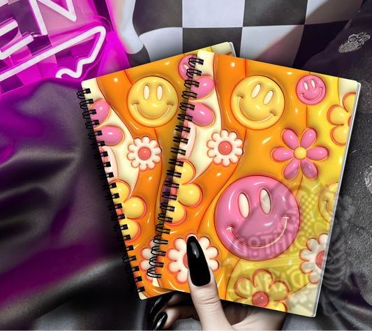 Retro 60's Flower Power Reusable Sticker Book, Vintage & Modern Design Album, Kid and Adult Friendly Organizer