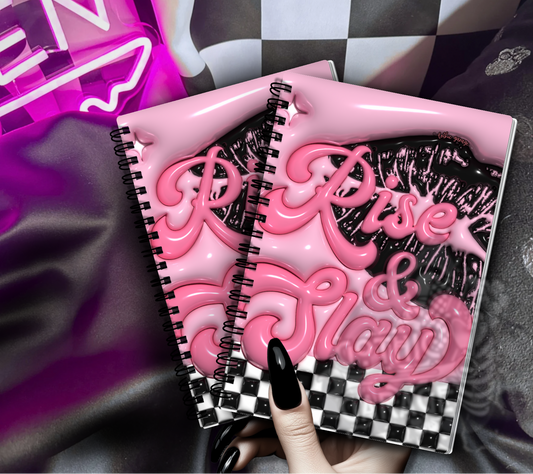 Retro Rise & Slay Lips Reusable Sticker Book, Boujie Vibe Sticker Album, Perfect Gift to Personalize for Sticker Collectors
