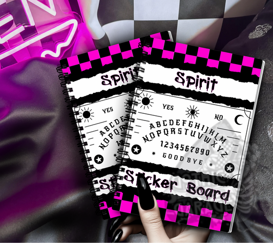 Retro Spirit Board Reusable Sticker Book, Gothic Vibe Sticker Album, Perfect Gift to Personalize for Goth Lovers & Sticker Collectors