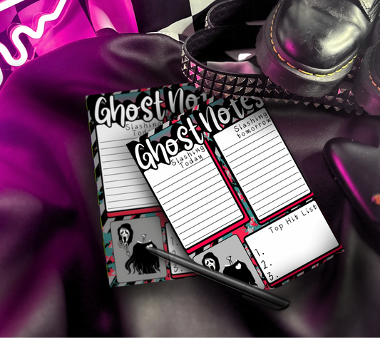 Ghost Notes Slasher Notepad: Spooky To-Do List Stationery