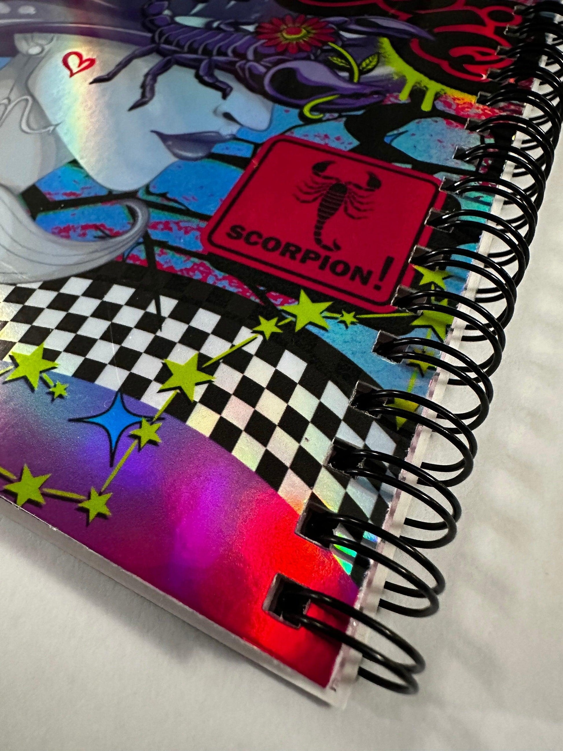 Spiral Notebook Journal: Scorpio Zodiac Holographic Astrology Notebook for Daily Notes, Diary or Personal Organizer