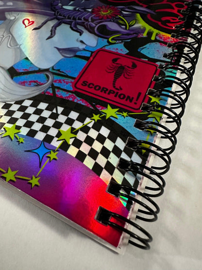 Spiral Notebook Journal: Scorpio Zodiac Holographic Astrology Notebook for Daily Notes, Diary or Personal Organizer