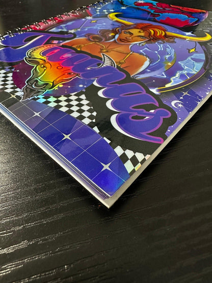 Spiral Notebook Journal: Taurus Zodiac Holographic Astrology Notebook for Daily Notes, Diary or Personal Organizer