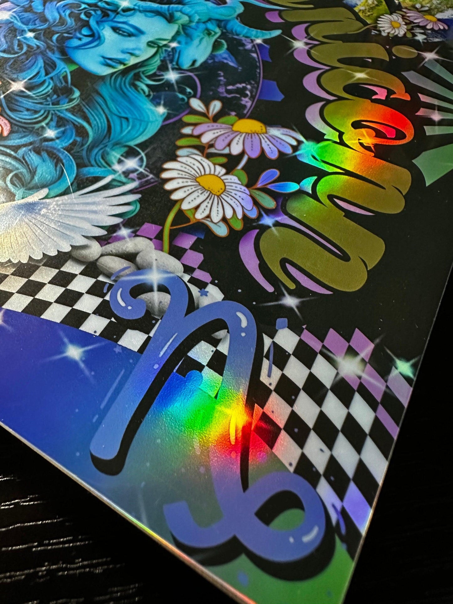 Spiral Notebook Journal: Capricorn Zodiac Holographic Astrology Notebook for Daily Notes, Diary or Personal Organizer