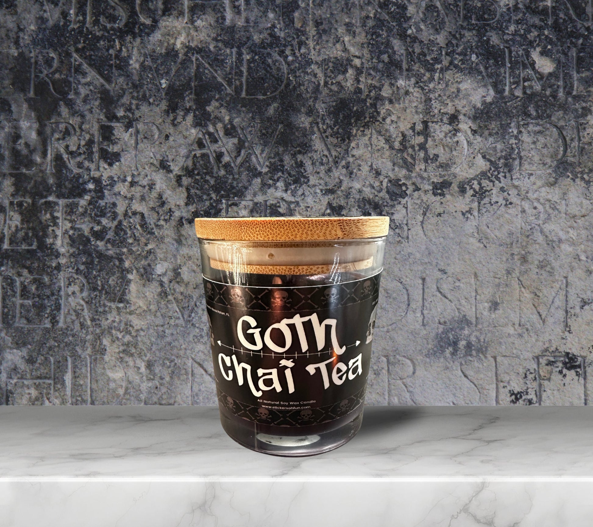 Various Scented Gothic Glass Candle Perfect for Dark Home Decor & Unique Goth Gifts, Intricately Designed for a Mysterious Modern Ambiance