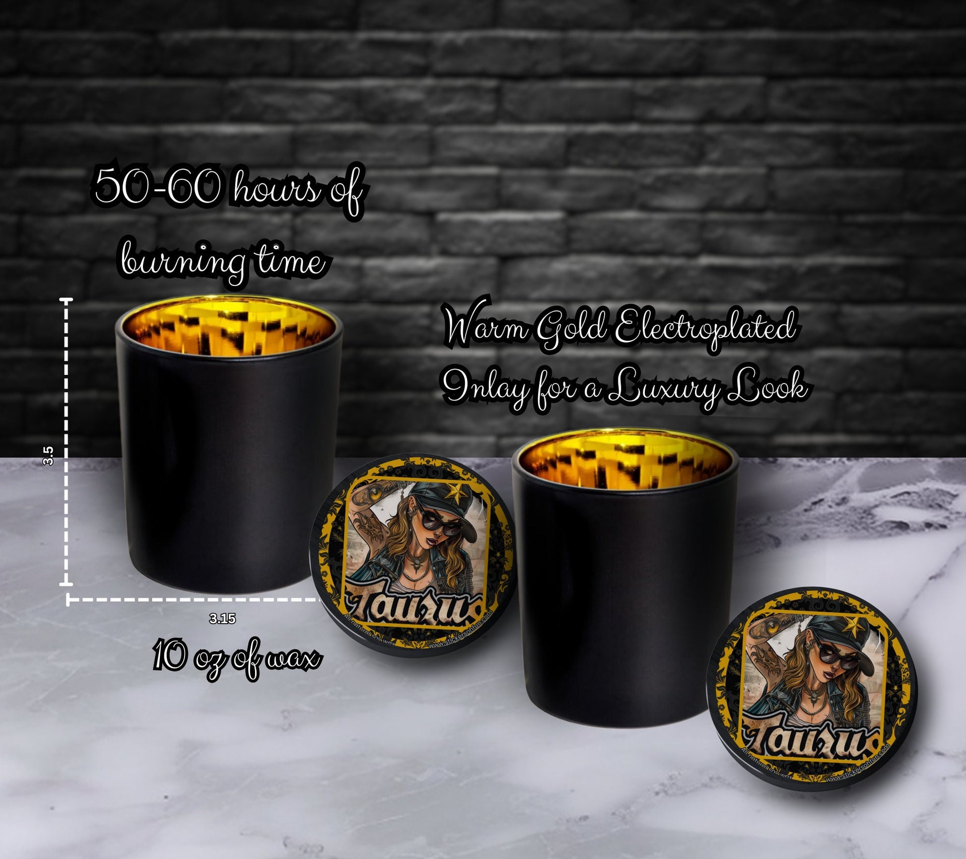 Taurus Gothic Zodiac Candle, Perfect Allure to Goth Home Decor for a Luxurious Experience, High-Quality Personalized Unique Goth Gifts