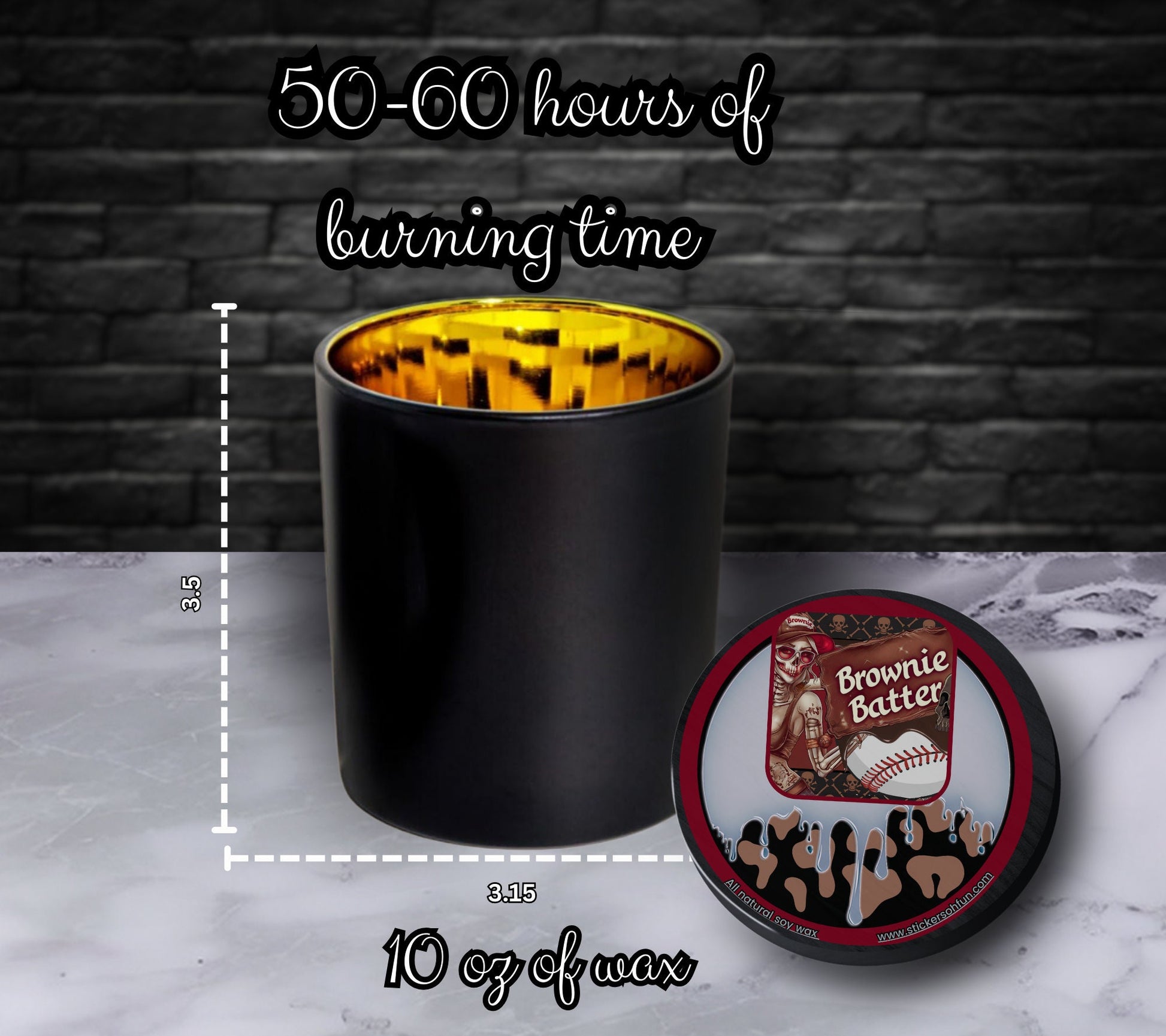 Brownie Batter Gothic Candle, Perfect for Dark Home Decor & Unique Goth Gifts, Intricately Designed for a Mysterious Modern Ambiance