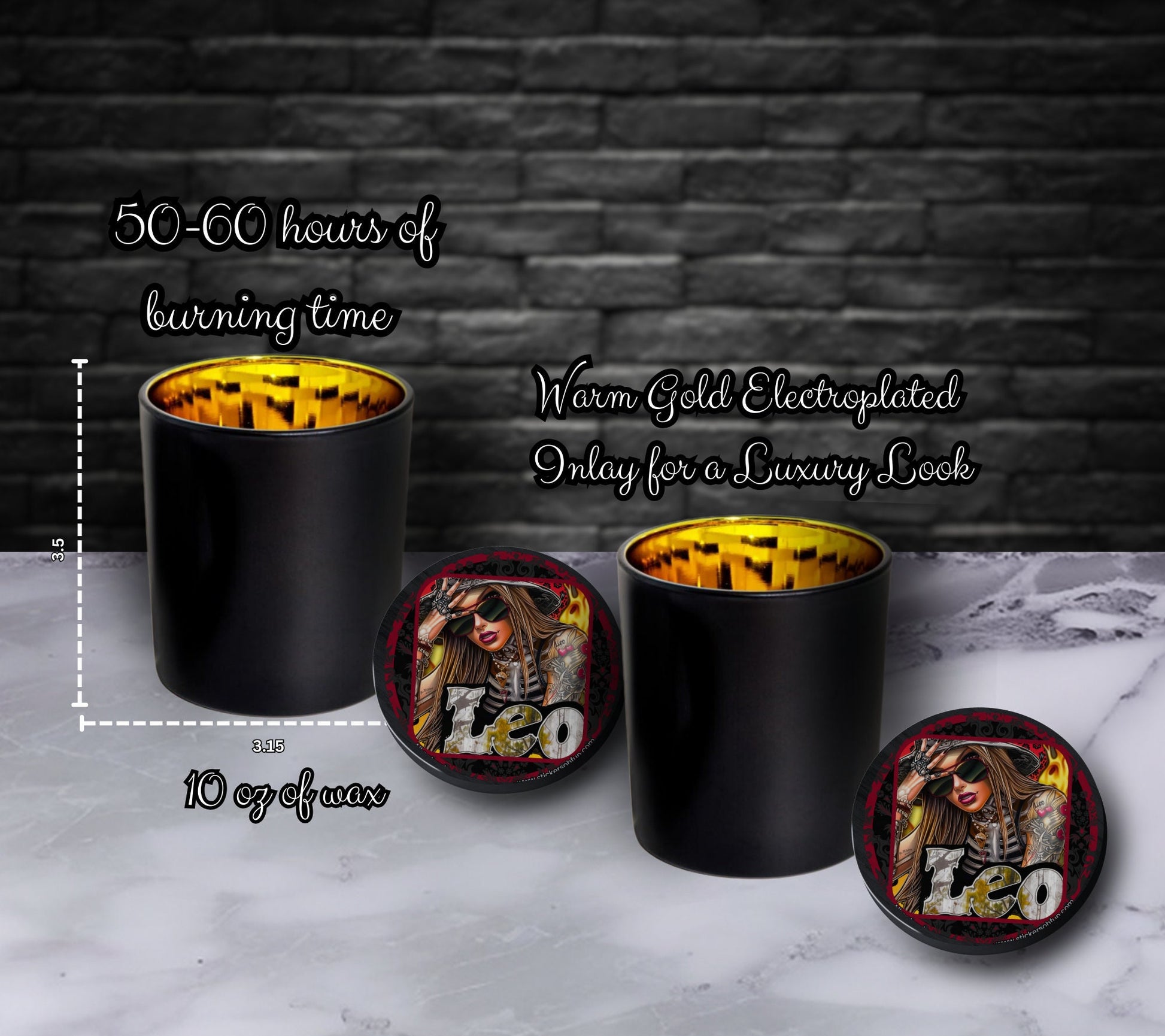 Leo Gothic Zodiac Candle, Perfect Allure to Goth Home Decor for a Luxurious Experience, High-Quality Personalized Unique Goth Gifts