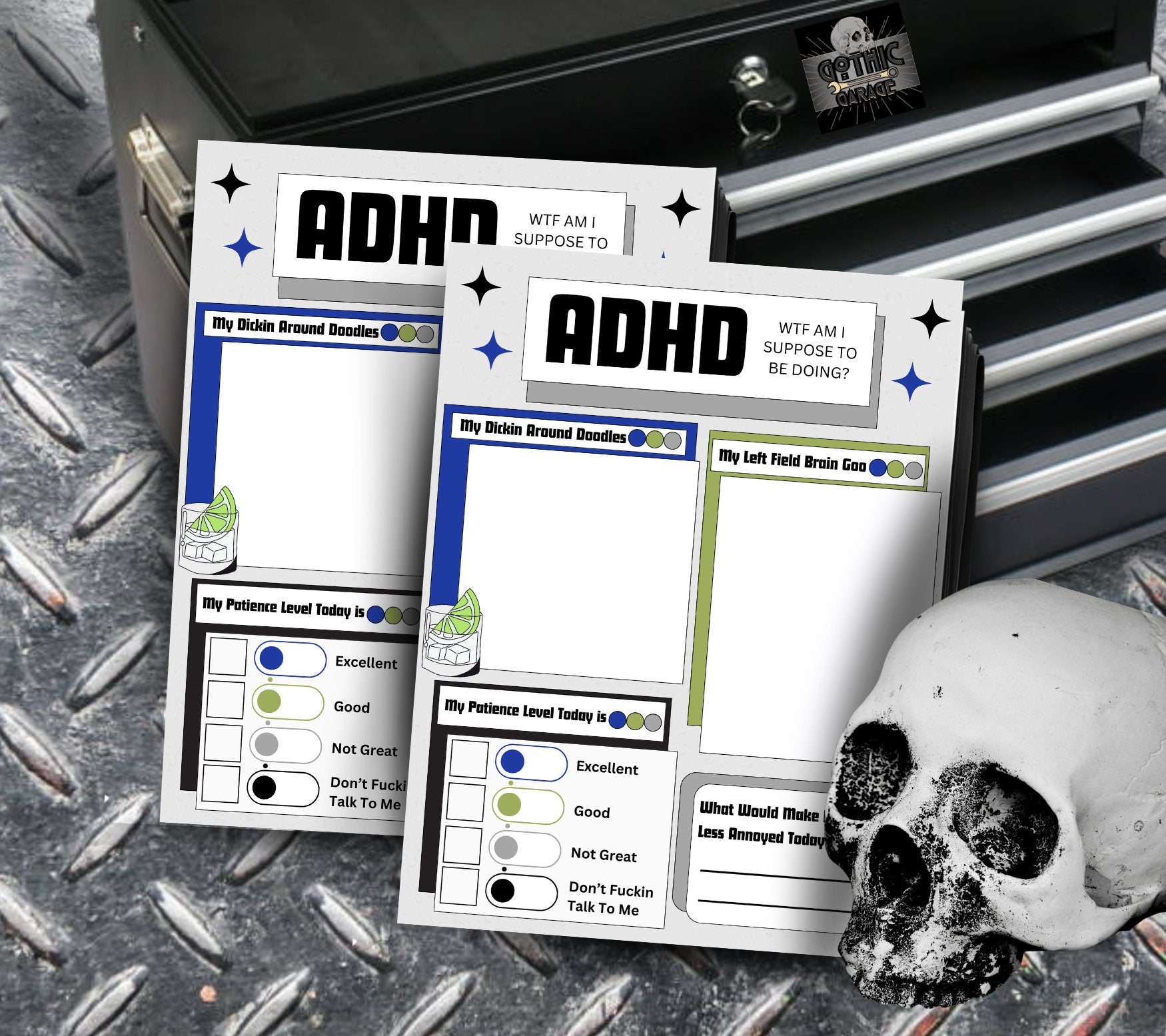 Adult ADHD Humor Notepad, Sarcastic & Sassy, Perfect Gift for Adults Coping with ADHD, Coworkers and Friends