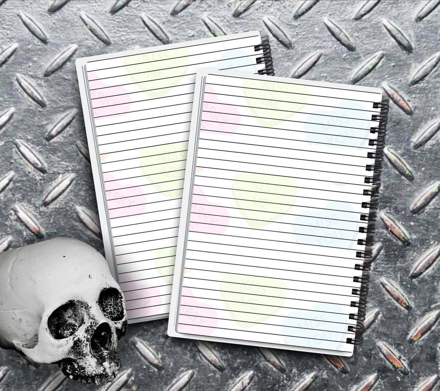 Valentines Candy Hearts Notebook Writing Journal, Lined Notebook for Personal Task and Notes, Perfect For Kids School Notes