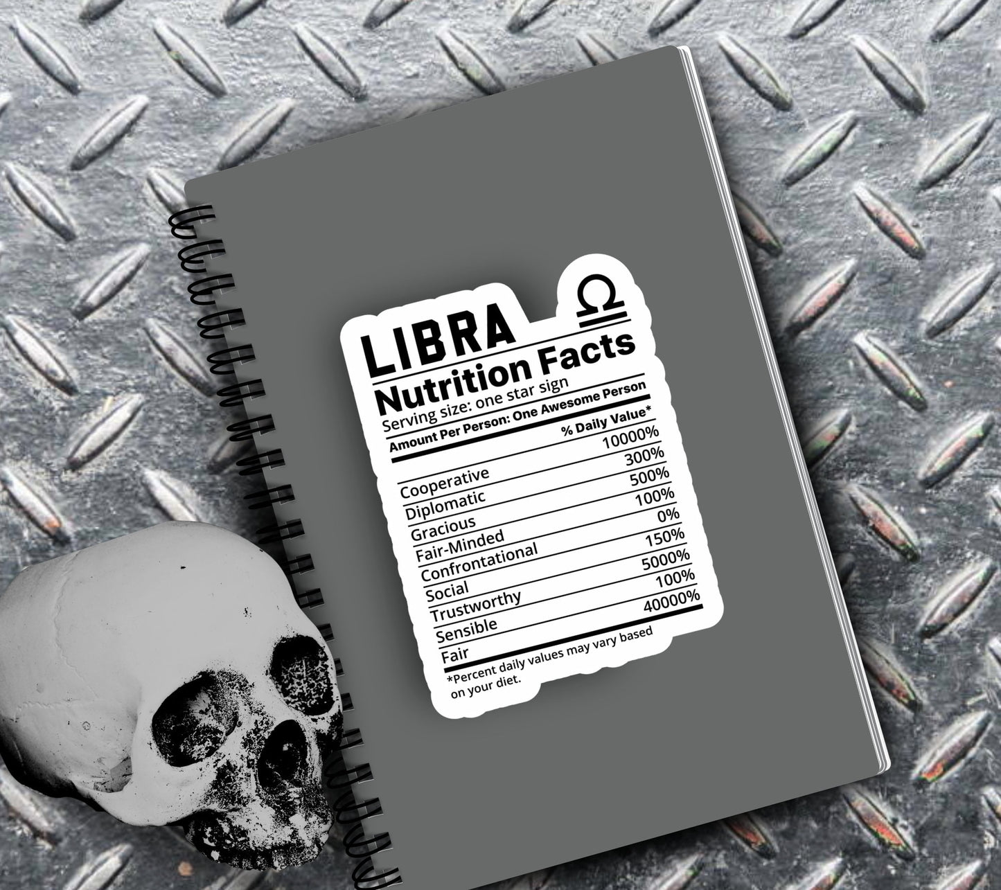 Libra Zodiac Nutrition Facts Sticker, Collecting & Scrapbooking, High-Quality, Vibrant Designs, Budget-Friendly Personalized Gift Ideas