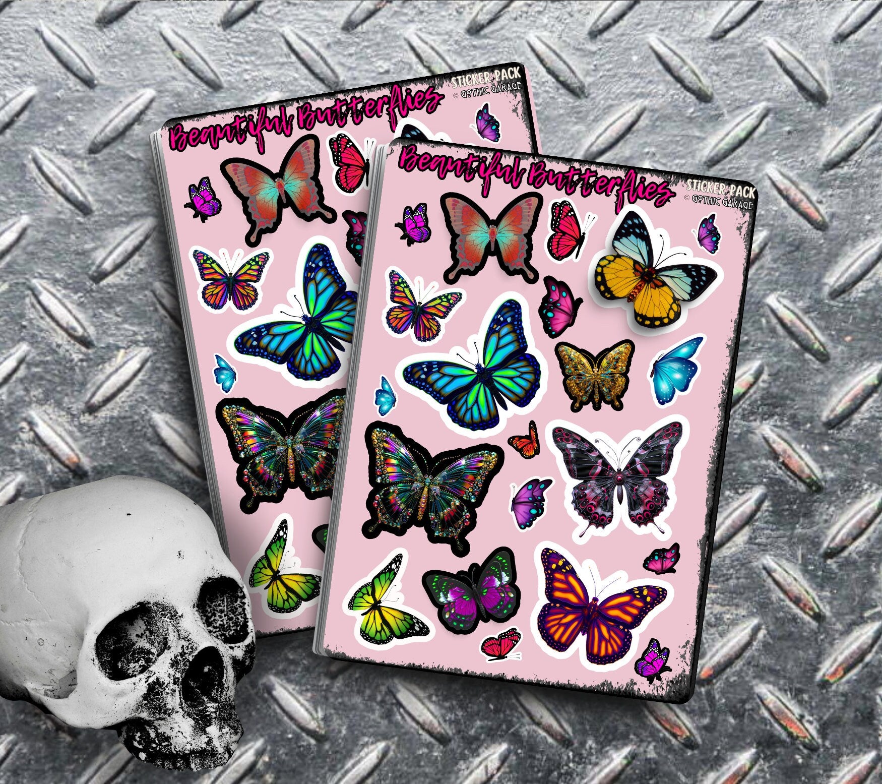 Colorful Butterflies Sticker Pack Sheet, Perfect Scrapbooking Accents, Perfect for Nature Lovers & Kids