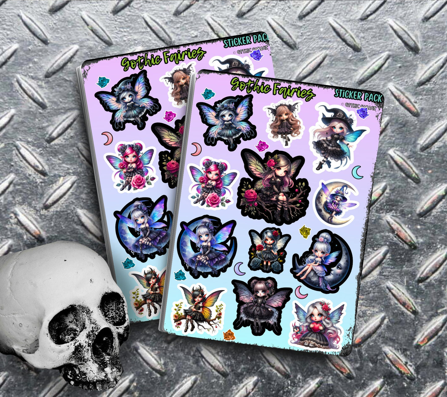 Gothic Faires Sticker Sheets for Collecting and Scrapbooking - High-Quality, Vibrant Designs, Perfect Budget Friendly Gifts