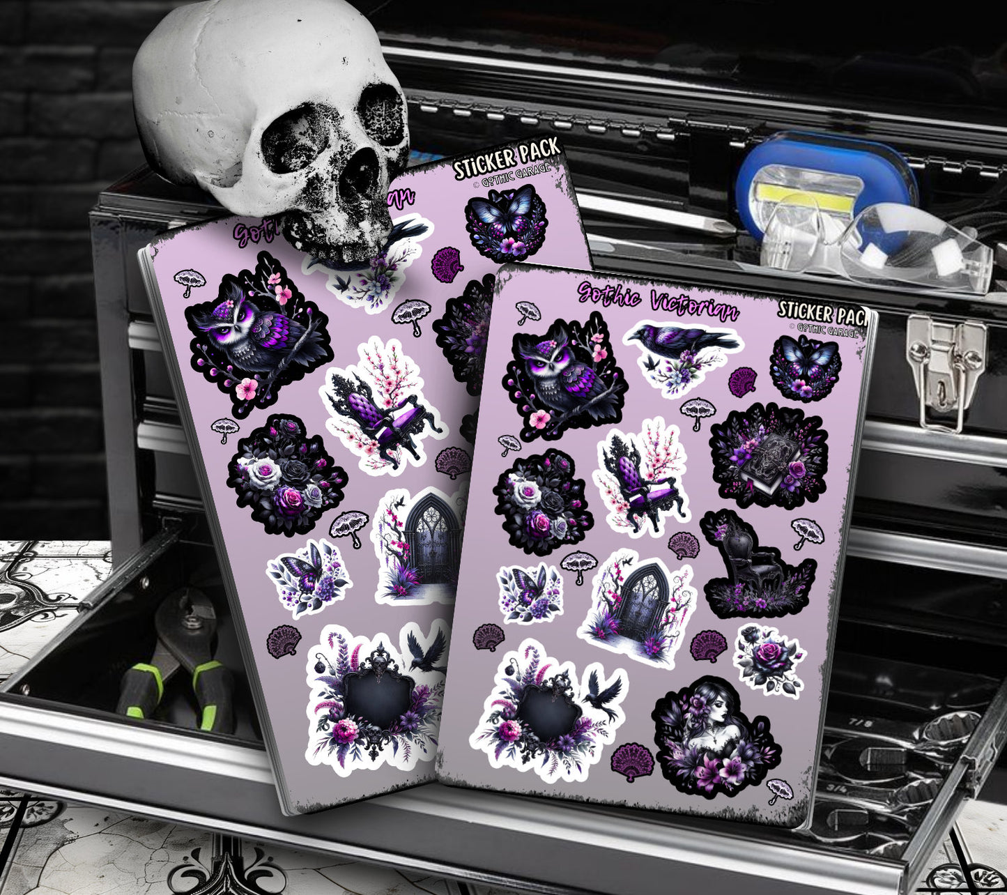 Gothic Victorian Sticker Sheets for Collecting and Scrapbooking - High-Quality, Vibrant Designs, Perfect Budget Friendly Gifts