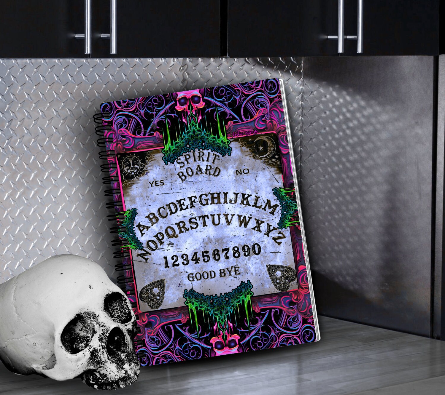 Spirit Board Reusable Sticker Book, Gothic Vibe Sticker Album, Perfect Gift for Goth Lovers & Sticker Collections