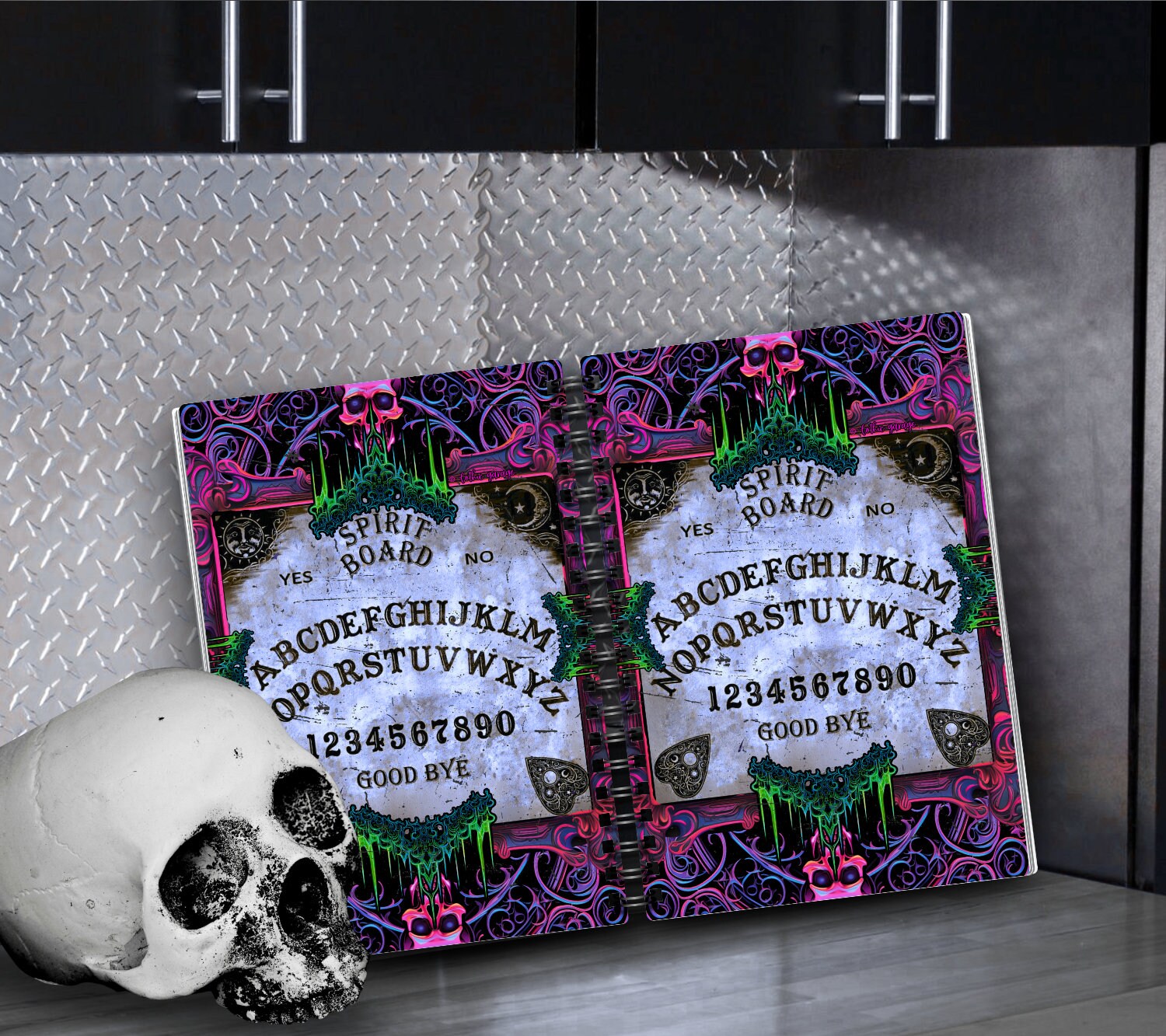 Spirit Board Reusable Sticker Book, Gothic Vibe Sticker Album, Perfect Gift for Goth Lovers & Sticker Collections