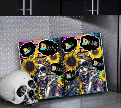 ADHD Sunflower Skeleton Reusable Sticker Book, Keep Stickers Organized in Style, Kid Friendly Gift for Activity Time