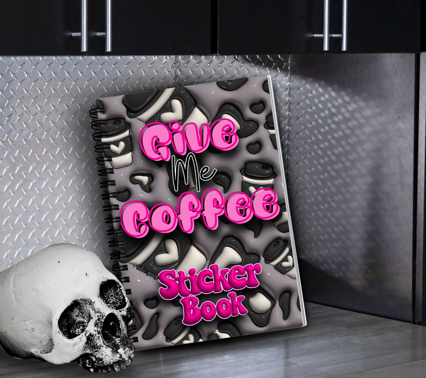 Coffee Addiction Reusable Sticker Book, Perfect Fun Gift to Personalize for Coffee Lovers & Sticker Collectors