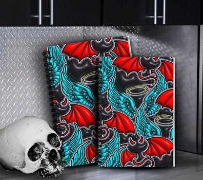 Devils and Angels Reusable Sticker Book, Gothic Vibe Sticker Album, Perfect Gift to Personalize for Goth Lovers & Sticker Collectors