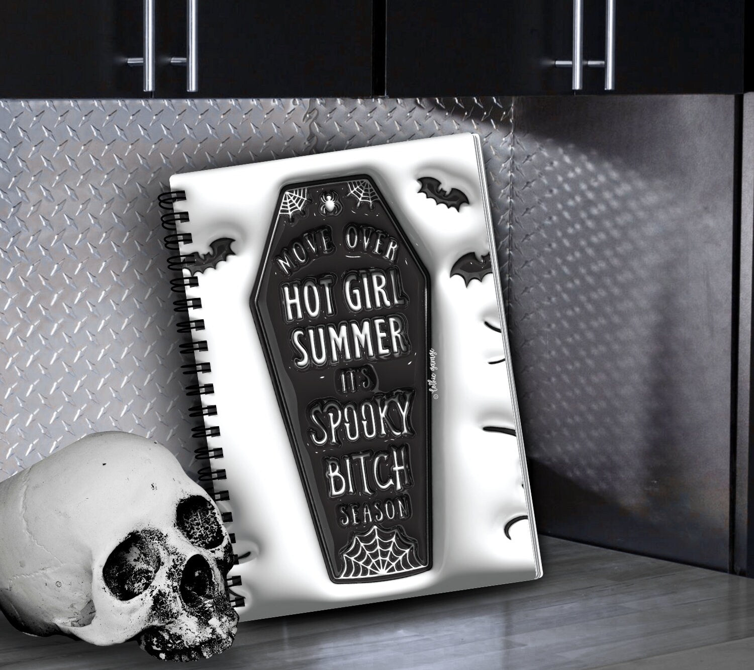 Gothic Spooky Bitch Season Reusable Sticker Book, Gothic Vibe Sticker Album, Perfect Gift to Personalize for Goth Lovers & Sticker Collector