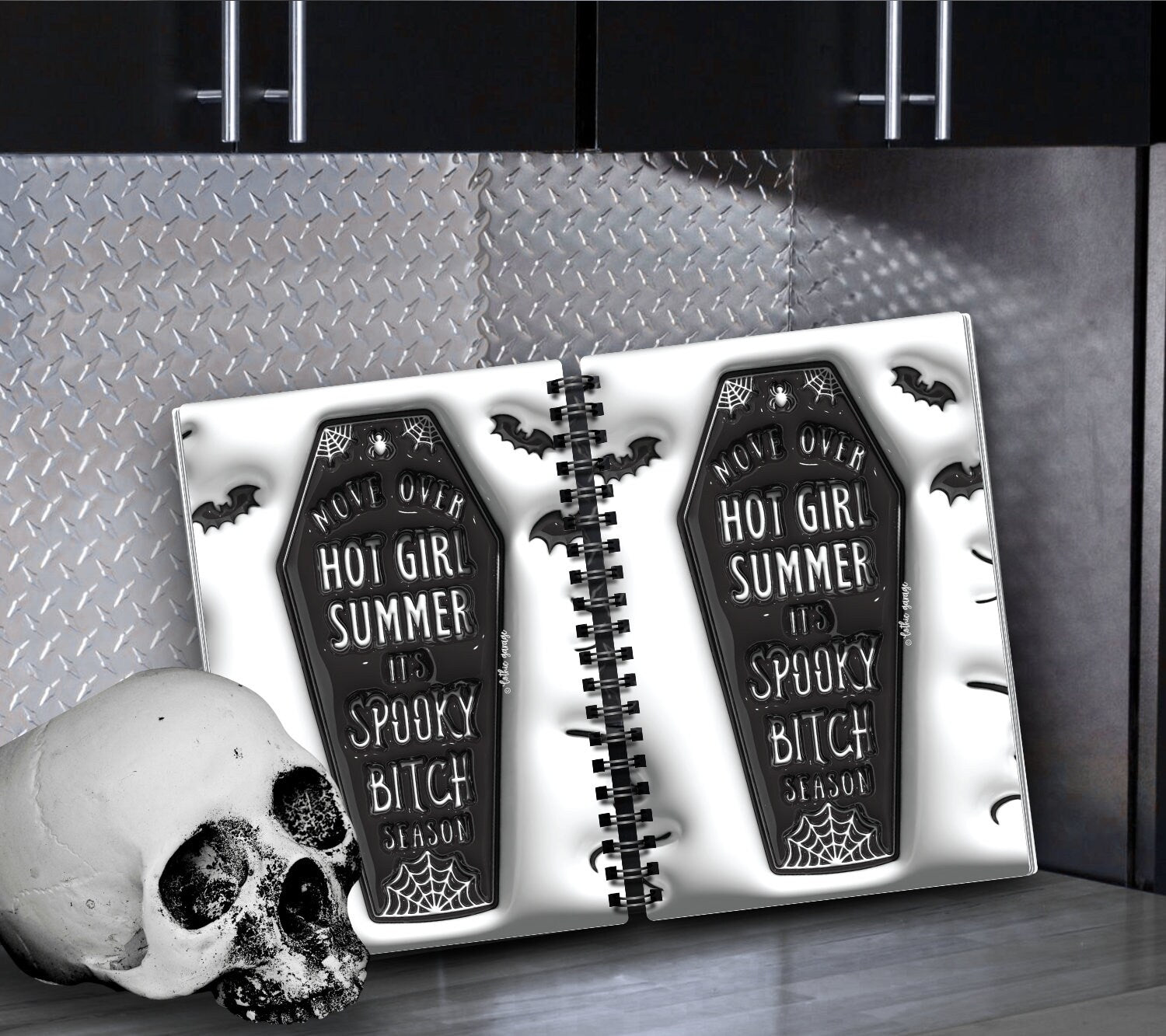 Gothic Spooky Bitch Season Reusable Sticker Book, Gothic Vibe Sticker Album, Perfect Gift to Personalize for Goth Lovers & Sticker Collector