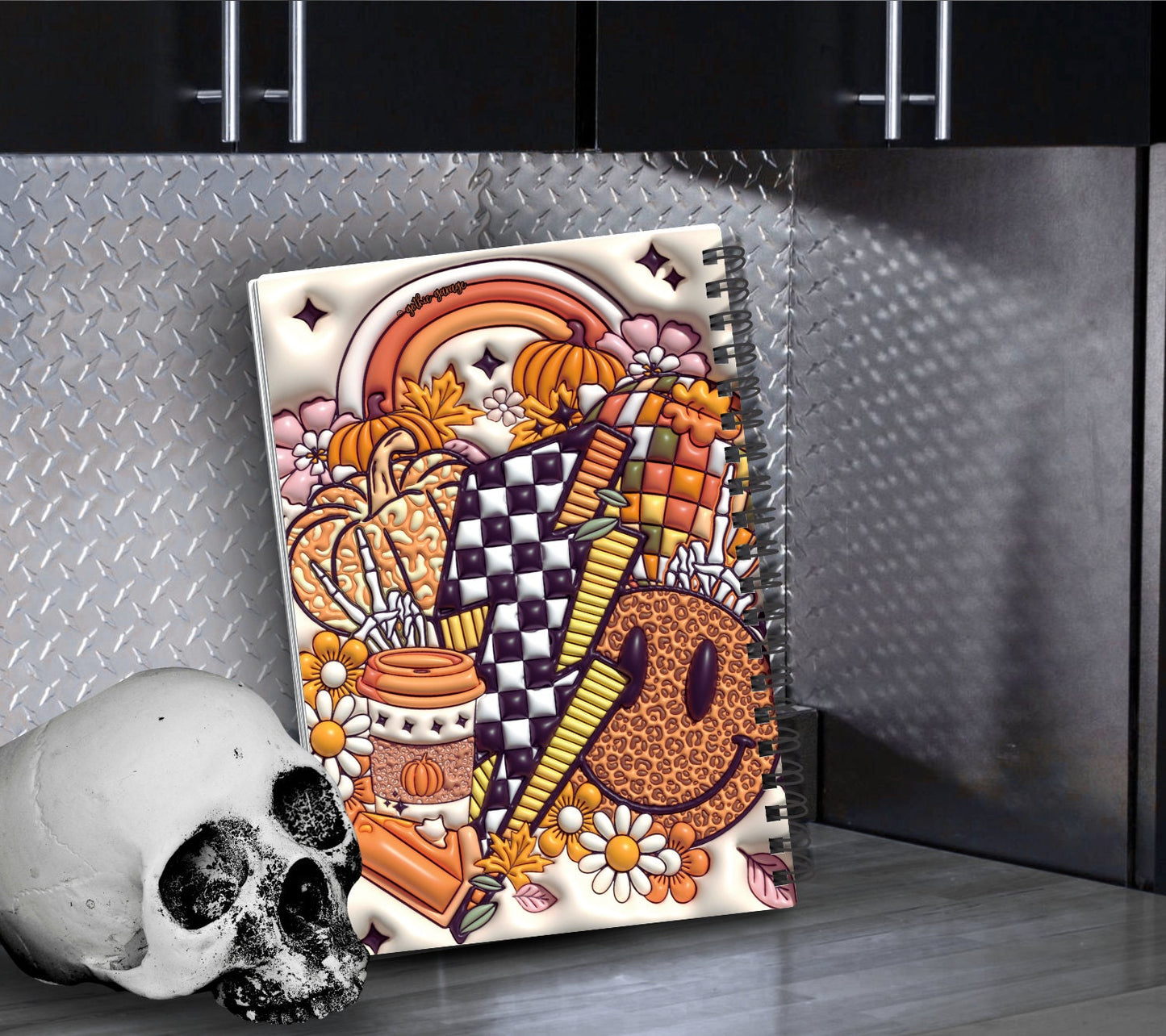 Happy Fall Collage Reusable Sticker Book, Spooky Vibe Sticker Album, Perfect Gift to Personalize for Sticker Collectors