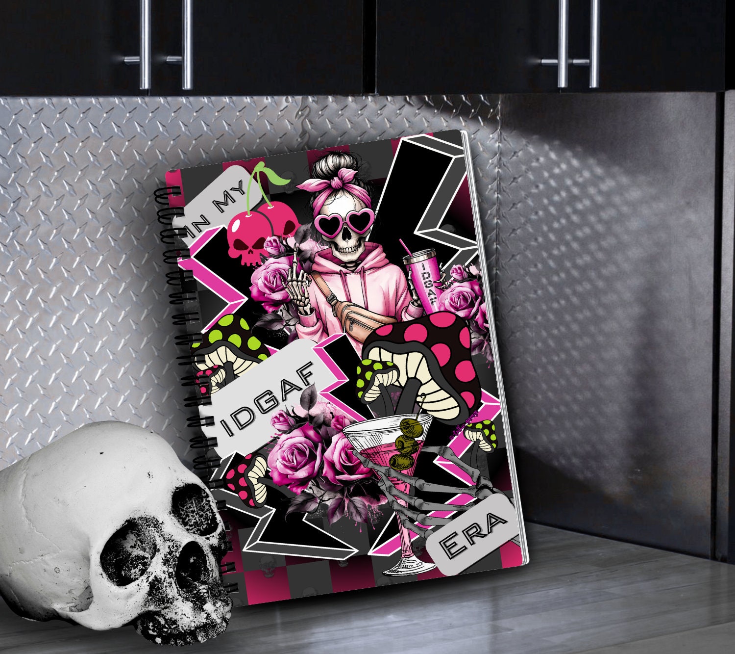 In My IDGAF Era Reusable Sticker Book, Gothic Vibe Sticker Album, Perfect Gift to Personalize for Goth Lovers & Sticker Collectors