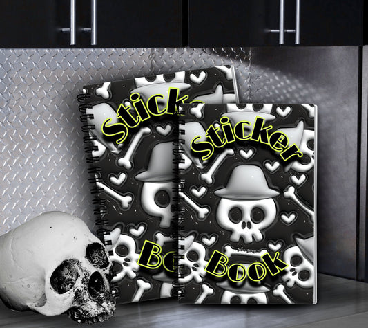 Boy Skeletons Reusable Sticker Book, Perfect Gift to Personalize, Kids and Adult Friendly Sticker Organizer