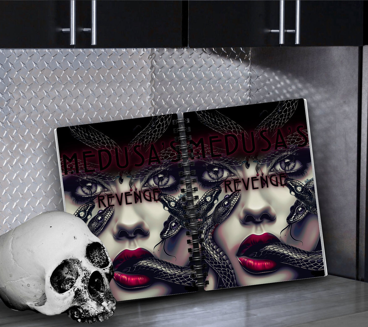 Medusa Snakes Reusable Sticker Book, Gothic Vibe Sticker Album, Perfect Gift to Personalize for Goth Lovers & Sticker Collectors