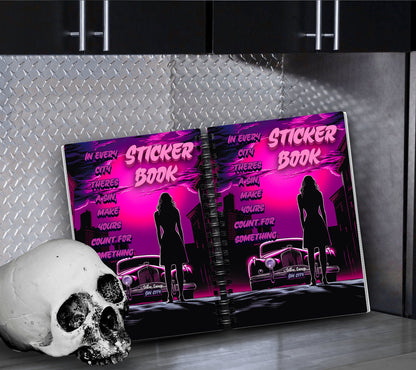 Sin City Comic Strip Reusable Sticker Book, Cartoon Vibe Sticker Album, Perfect Gift to Personalize for Comic Lovers & Sticker Collectors