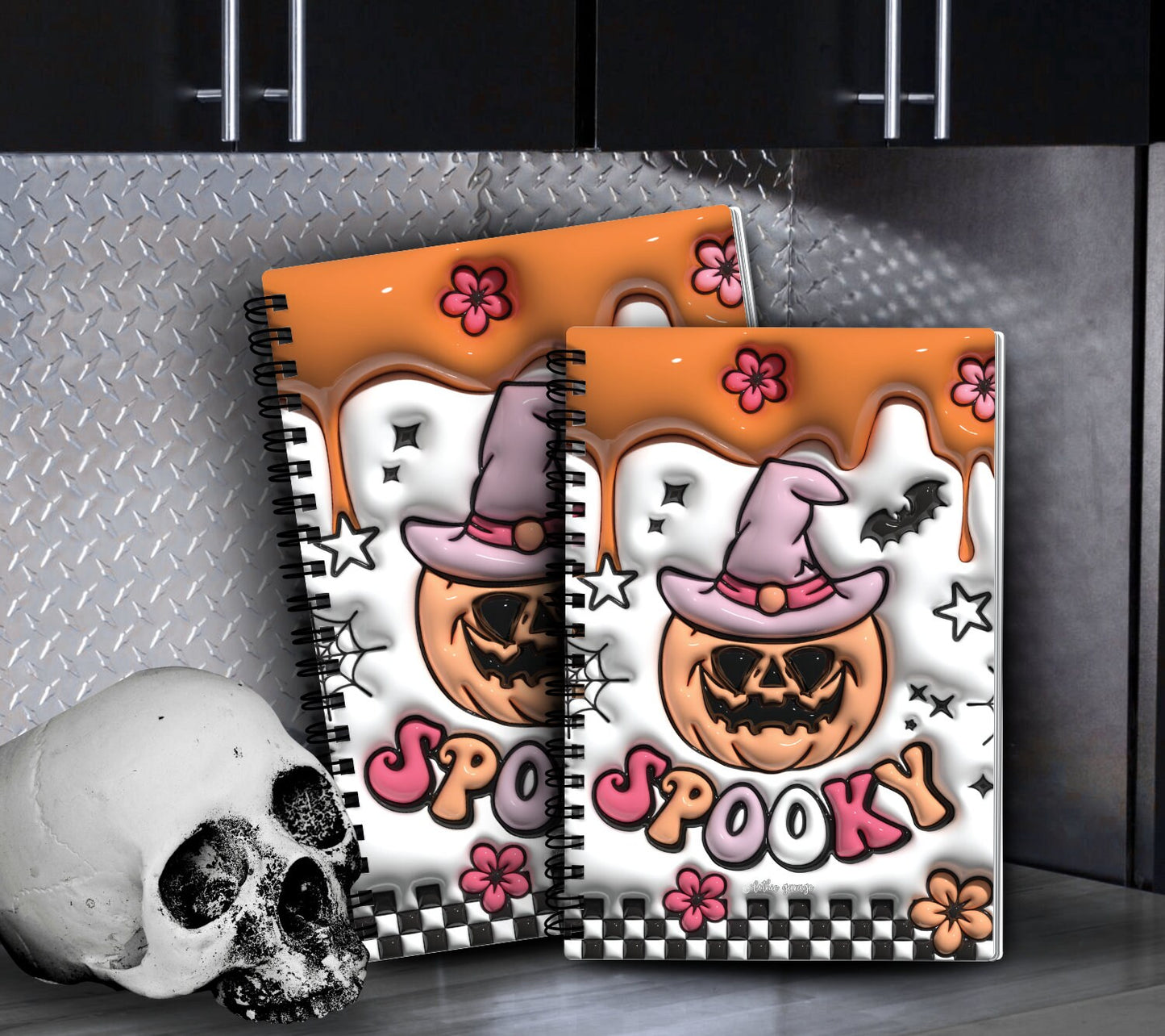 Spooky Halloween Pumpkin Reusable Sticker Book, Perfect Gift to Personalize, Kids and Adult Friendly Sticker Organizer