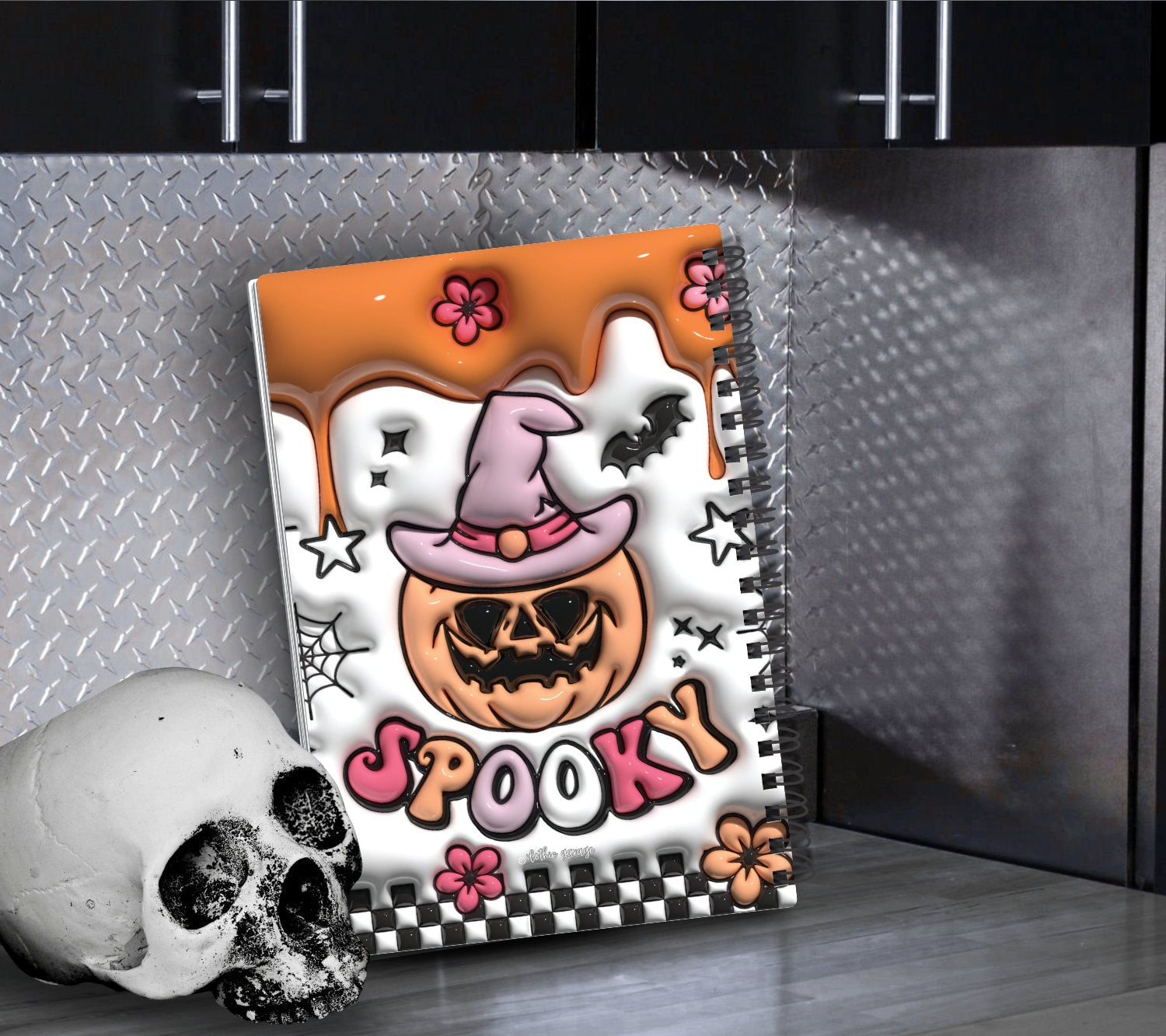 Spooky Halloween Pumpkin Reusable Sticker Book, Perfect Gift to Personalize, Kids and Adult Friendly Sticker Organizer