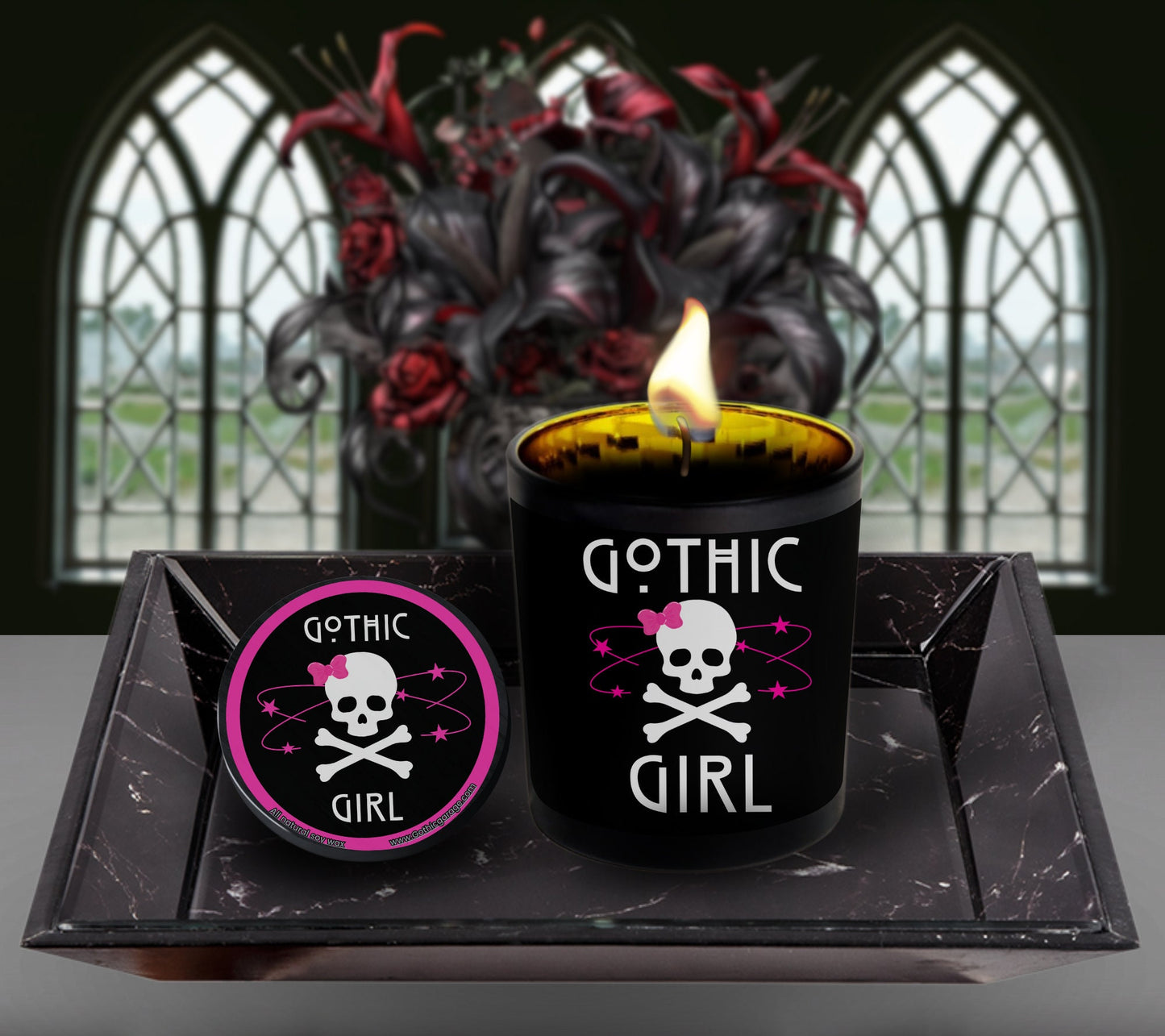 Cute Gothic Girl Candle, Perfect Allure to Goth Home Decor for a Luxurious Experience, High-Quality Personalized Unique Goth Gifts